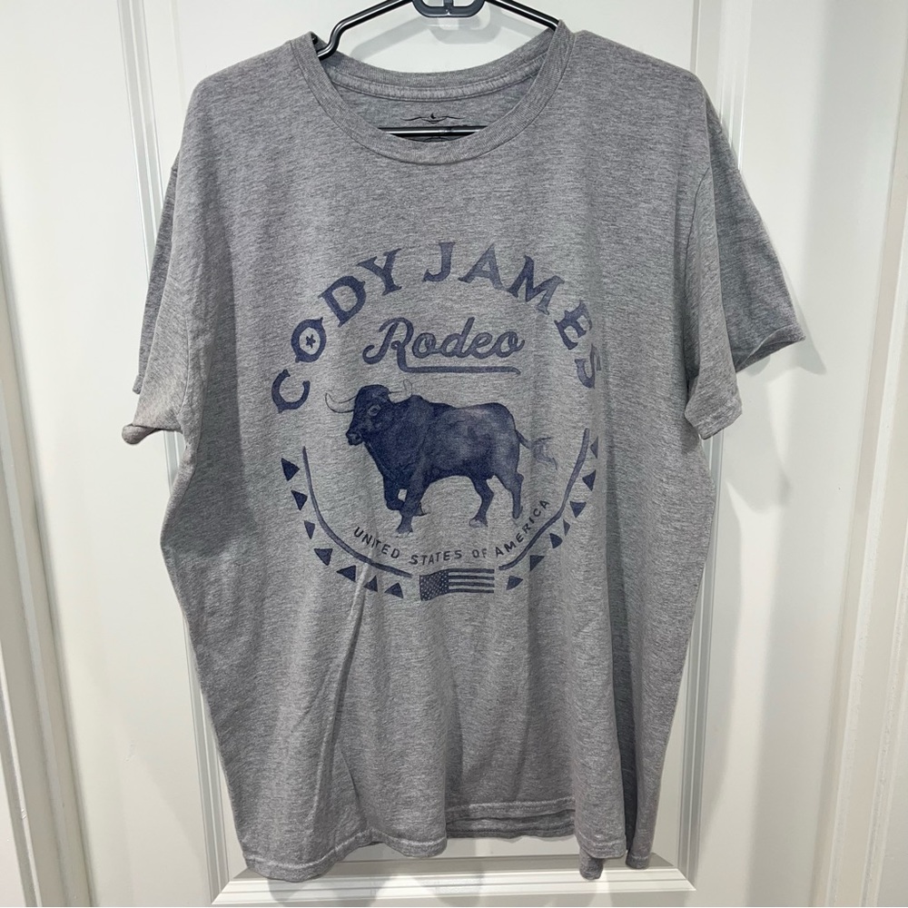 Cody James Rodeo bull Graphic gray T-Shirt MEN Size XL short sleeves